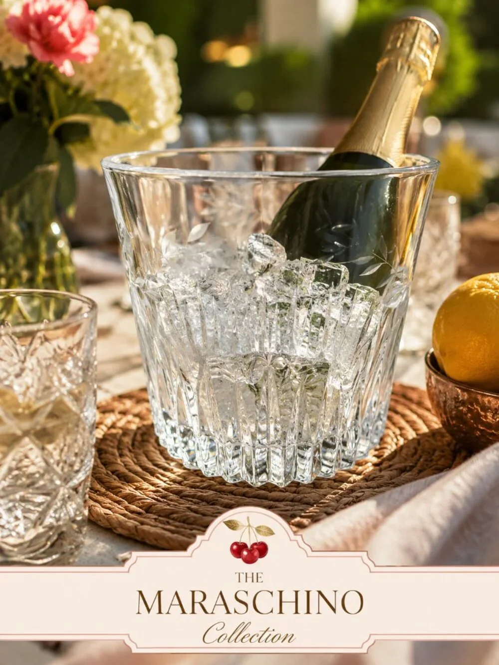Princess House Heritage Crystal Ice Bucket | Vintage Barware